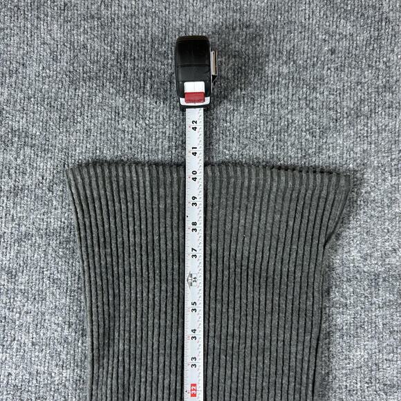 Joah Brown Pant Women Small Medium Fitted Mini Flare Gray Rib Knit Lounge Luxury - Picture 14 of 15